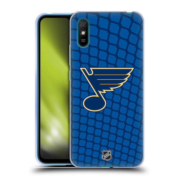 NHL St Louis Blues Net Pattern Soft Gel Case for Xiaomi Redmi 9A / Redmi 9AT