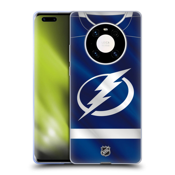 NHL Tampa Bay Lightning Jersey Soft Gel Case for Huawei Mate 40 Pro 5G