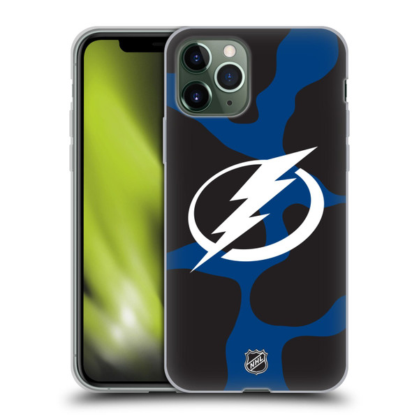 NHL Tampa Bay Lightning Cow Pattern Soft Gel Case for Apple iPhone 11 Pro