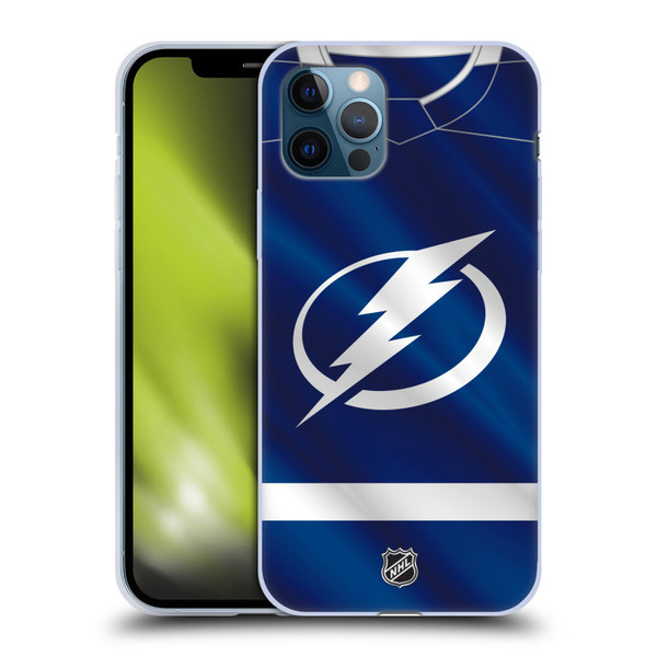 NHL Tampa Bay Lightning Jersey Soft Gel Case for Apple iPhone 12 / iPhone 12 Pro