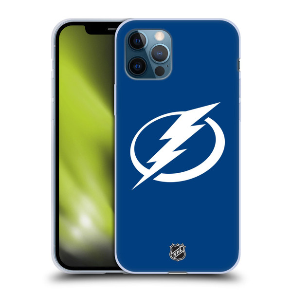 NHL Tampa Bay Lightning Plain Soft Gel Case for Apple iPhone 12 / iPhone 12 Pro