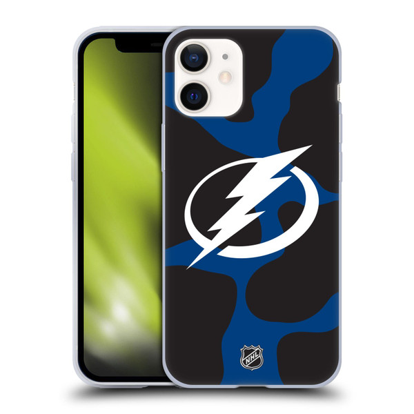NHL Tampa Bay Lightning Cow Pattern Soft Gel Case for Apple iPhone 12 Mini