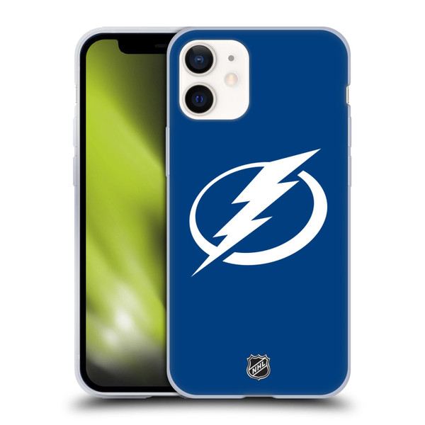 NHL Tampa Bay Lightning Plain Soft Gel Case for Apple iPhone 12 Mini
