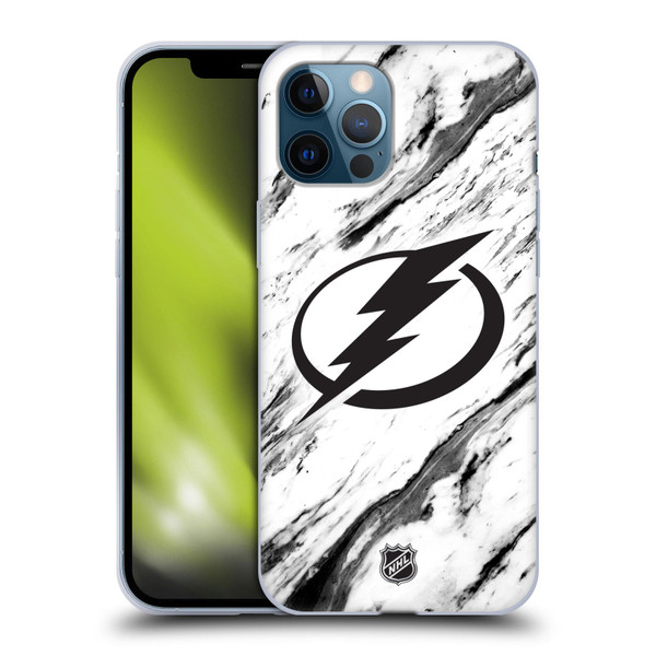 NHL Tampa Bay Lightning Marble Soft Gel Case for Apple iPhone 12 Pro Max