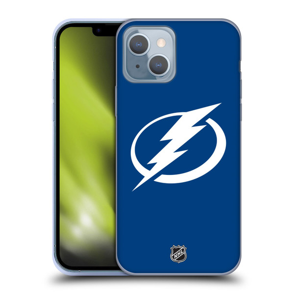NHL Tampa Bay Lightning Plain Soft Gel Case for Apple iPhone 14