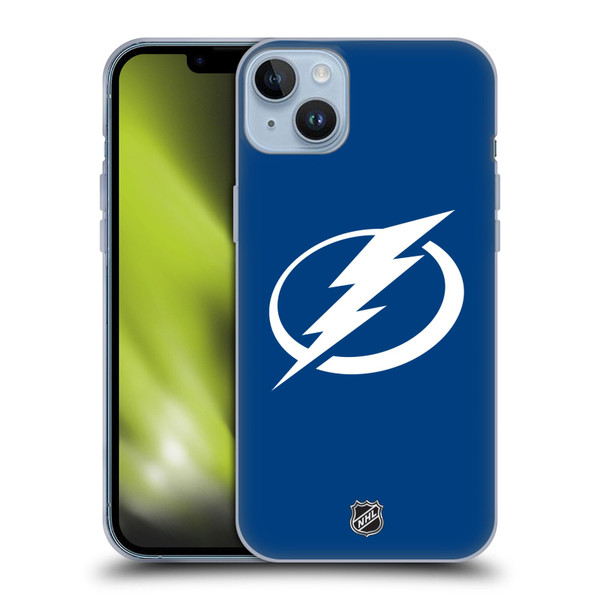 NHL Tampa Bay Lightning Plain Soft Gel Case for Apple iPhone 14 Plus
