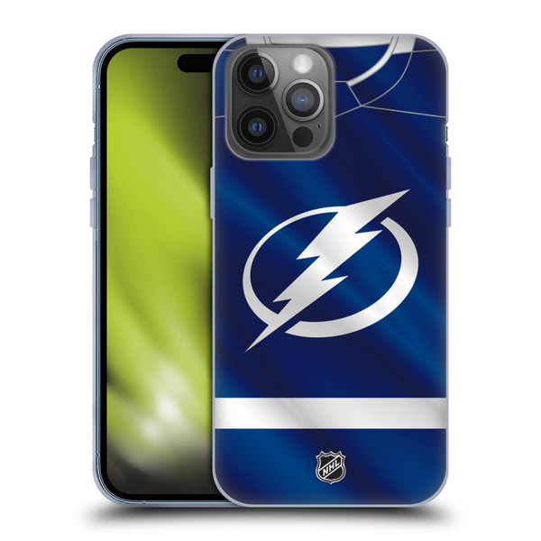 NHL Tampa Bay Lightning Jersey Soft Gel Case for Apple iPhone 14 Pro Max