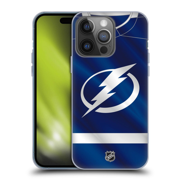 NHL Tampa Bay Lightning Jersey Soft Gel Case for Apple iPhone 14 Pro
