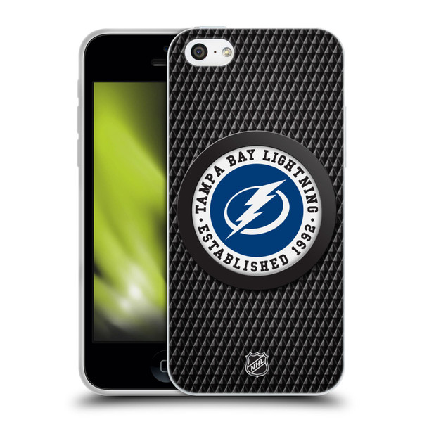 NHL Tampa Bay Lightning Puck Texture Soft Gel Case for Apple iPhone 5c