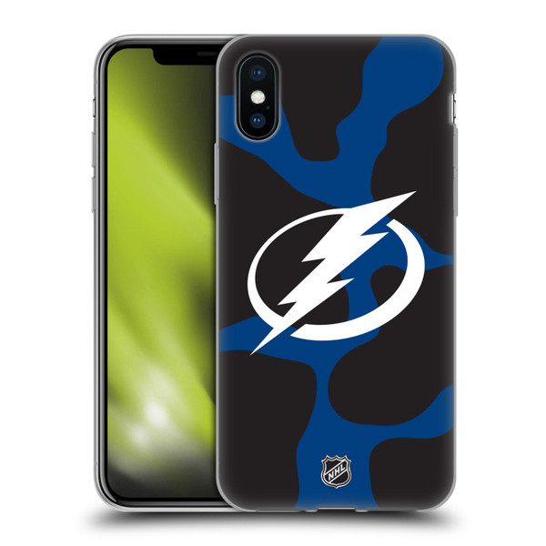NHL Tampa Bay Lightning Cow Pattern Soft Gel Case for Apple iPhone X / iPhone XS