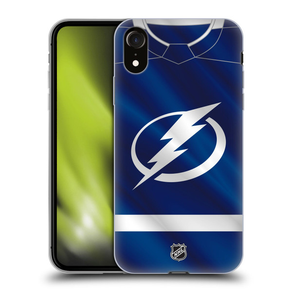 NHL Tampa Bay Lightning Jersey Soft Gel Case for Apple iPhone XR