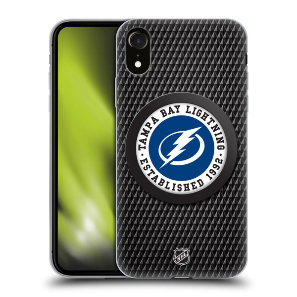 NHL Tampa Bay Lightning Puck Texture Soft Gel Case for Apple iPhone XR