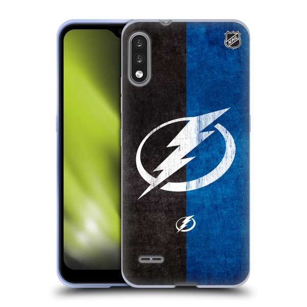 NHL Tampa Bay Lightning Half Distressed Soft Gel Case for LG K22