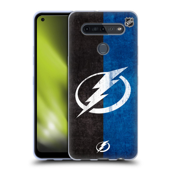 NHL Tampa Bay Lightning Half Distressed Soft Gel Case for LG K51S