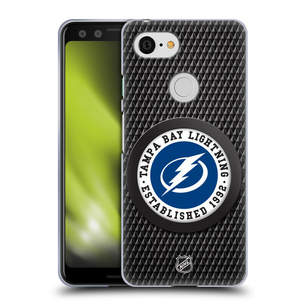NHL Tampa Bay Lightning Puck Texture Soft Gel Case for Google Pixel 3
