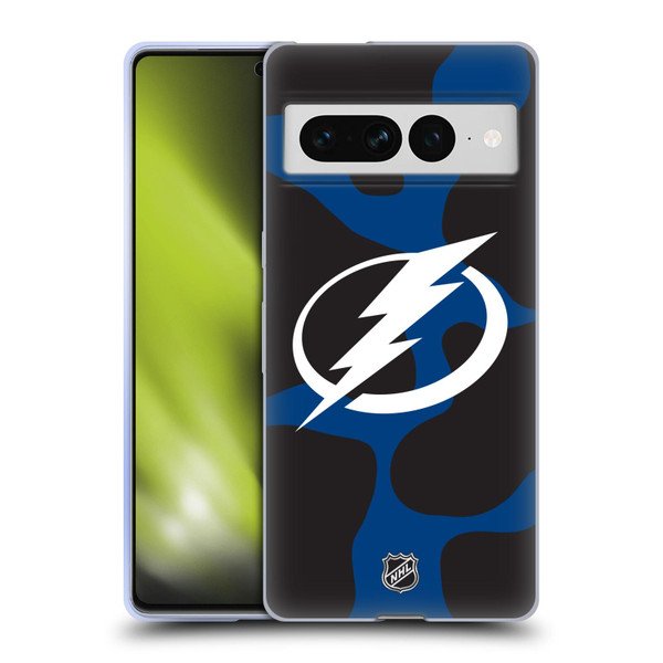 NHL Tampa Bay Lightning Cow Pattern Soft Gel Case for Google Pixel 7 Pro