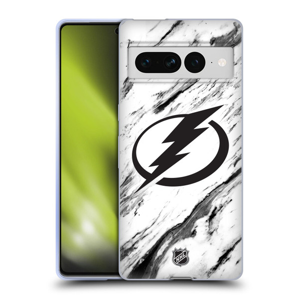 NHL Tampa Bay Lightning Marble Soft Gel Case for Google Pixel 7 Pro