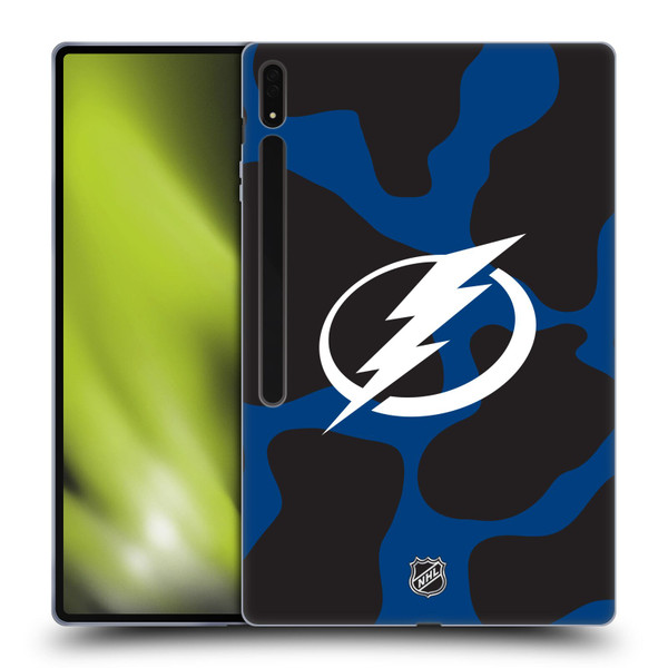 NHL Tampa Bay Lightning Cow Pattern Soft Gel Case for Samsung Galaxy Tab S8 Ultra