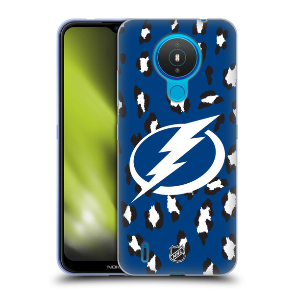 NHL Tampa Bay Lightning Leopard Patten Soft Gel Case for Nokia 1.4