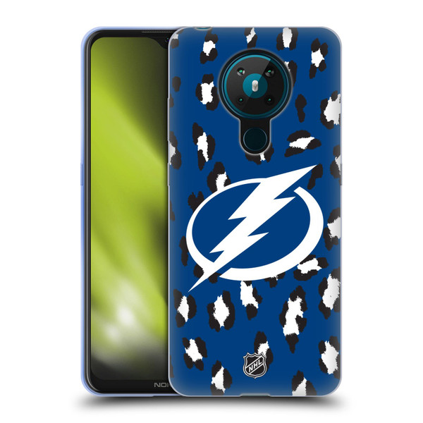 NHL Tampa Bay Lightning Leopard Patten Soft Gel Case for Nokia 5.3