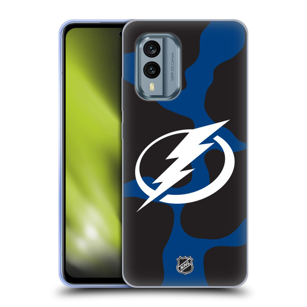 NHL Tampa Bay Lightning Cow Pattern Soft Gel Case for Nokia X30
