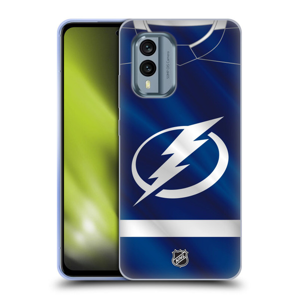 NHL Tampa Bay Lightning Jersey Soft Gel Case for Nokia X30
