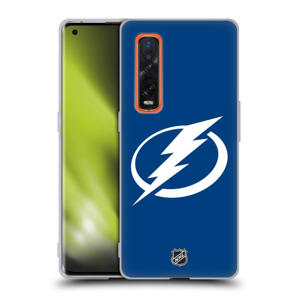 NHL Tampa Bay Lightning Plain Soft Gel Case for OPPO Find X2 Pro 5G