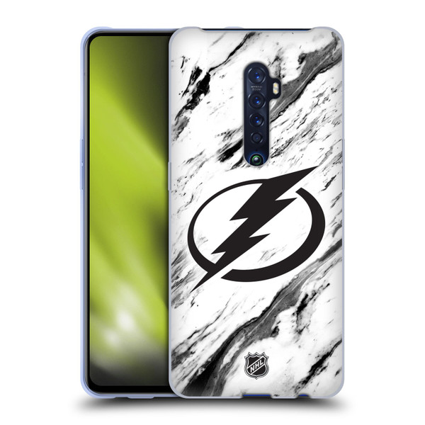 NHL Tampa Bay Lightning Marble Soft Gel Case for OPPO Reno 2