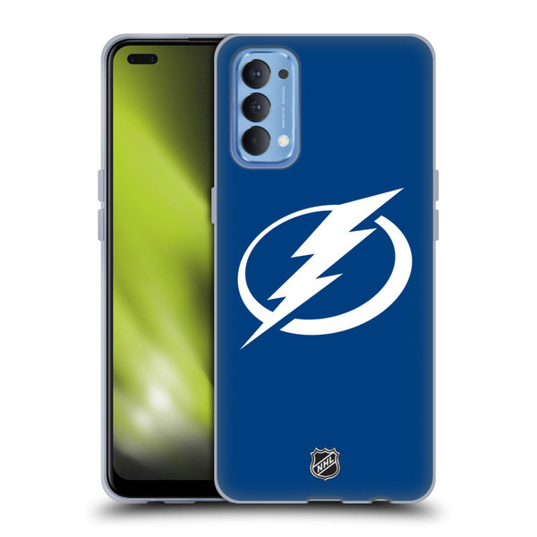 NHL Tampa Bay Lightning Plain Soft Gel Case for OPPO Reno 4 5G