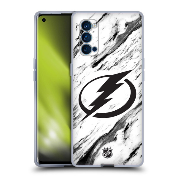 NHL Tampa Bay Lightning Marble Soft Gel Case for OPPO Reno 4 Pro 5G