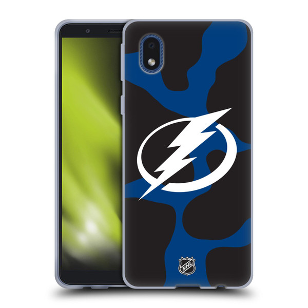 NHL Tampa Bay Lightning Cow Pattern Soft Gel Case for Samsung Galaxy A01 Core (2020)