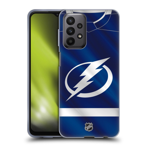 NHL Tampa Bay Lightning Jersey Soft Gel Case for Samsung Galaxy A23 / 5G (2022)