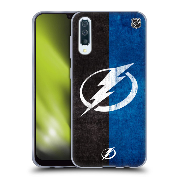 NHL Tampa Bay Lightning Half Distressed Soft Gel Case for Samsung Galaxy A50/A30s (2019)