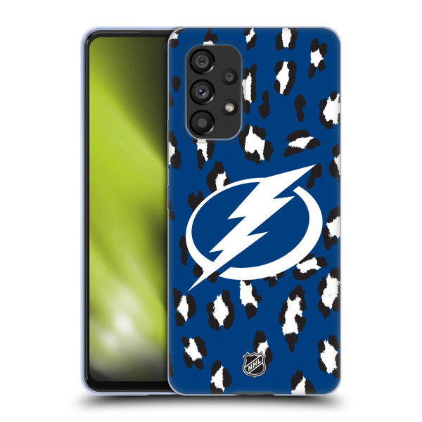 NHL Tampa Bay Lightning Leopard Pattern Soft Gel Case for Samsung Galaxy A53 5G (2022)