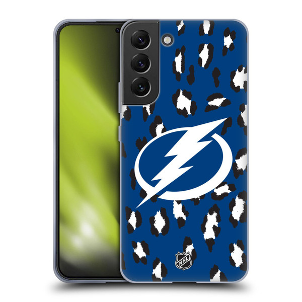 NHL Tampa Bay Lightning Leopard Patten Soft Gel Case for Samsung Galaxy S22+ 5G