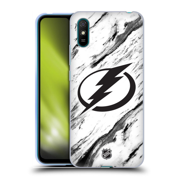 NHL Tampa Bay Lightning Marble Soft Gel Case for Xiaomi Redmi 9A / Redmi 9AT