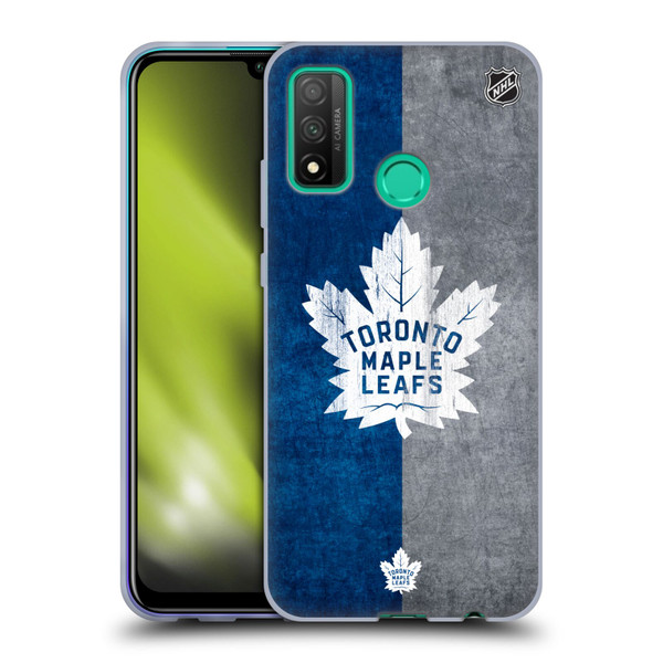 NHL Toronto Maple Leafs Half Distressed Soft Gel Case for Huawei P Smart (2020)