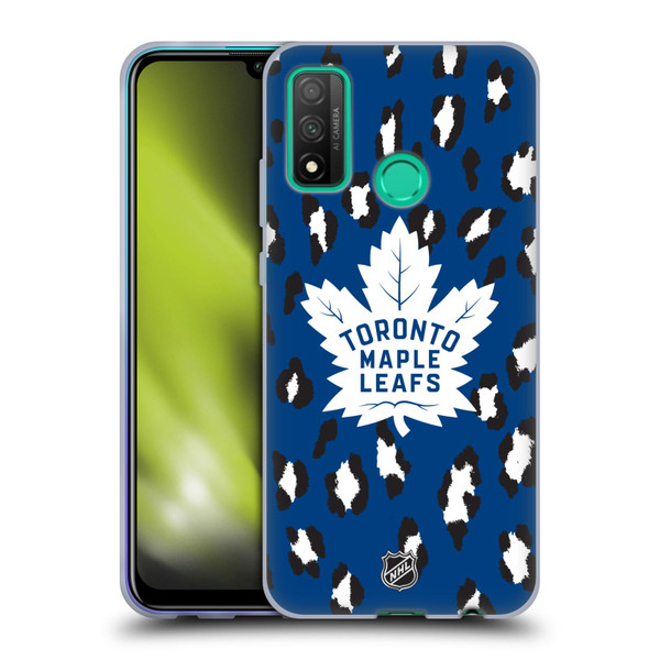 NHL Toronto Maple Leafs Leopard Patten Soft Gel Case for Huawei P Smart (2020)