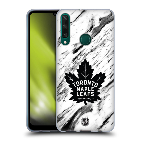 NHL Toronto Maple Leafs Marble Soft Gel Case for Huawei Y6p