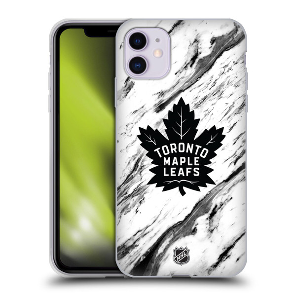 NHL Toronto Maple Leafs Marble Soft Gel Case for Apple iPhone 11