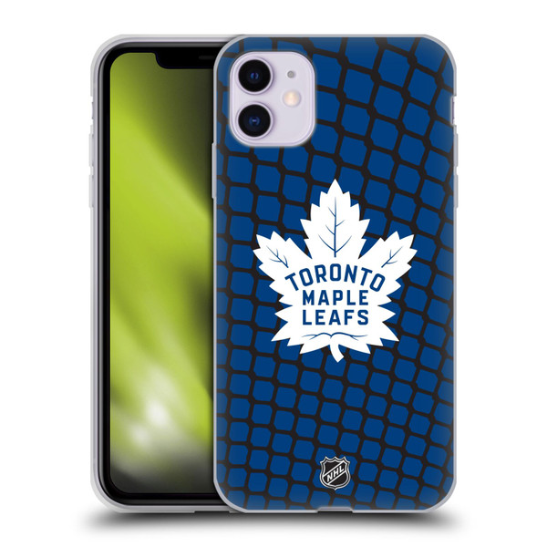 NHL Toronto Maple Leafs Net Pattern Soft Gel Case for Apple iPhone 11