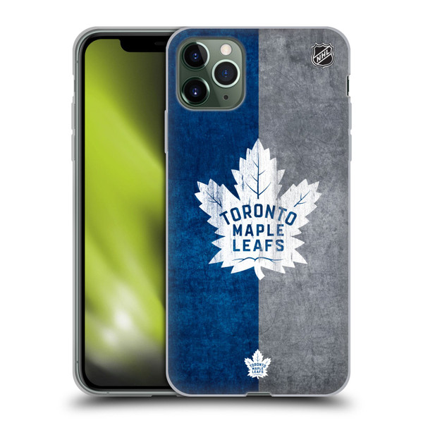 NHL Toronto Maple Leafs Half Distressed Soft Gel Case for Apple iPhone 11 Pro Max