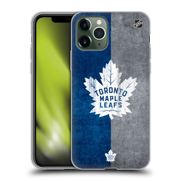 NHL Toronto Maple Leafs Half Distressed Soft Gel Case for Apple iPhone 11 Pro