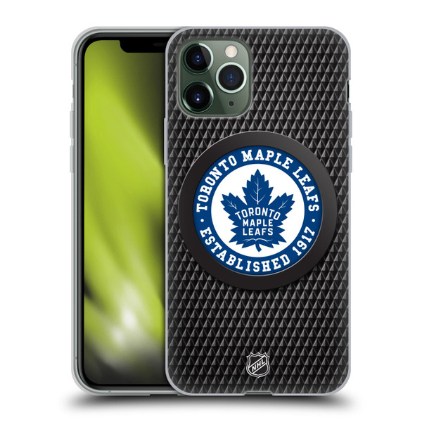 NHL Toronto Maple Leafs Puck Texture Soft Gel Case for Apple iPhone 11 Pro