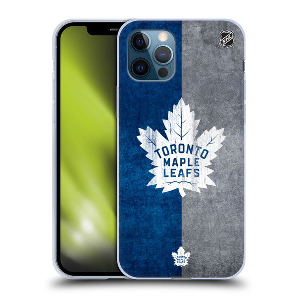NHL Toronto Maple Leafs Half Distressed Soft Gel Case for Apple iPhone 12 / iPhone 12 Pro