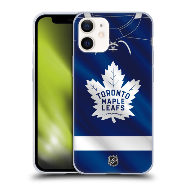 NHL Toronto Maple Leafs Jersey Soft Gel Case for Apple iPhone 12 Mini