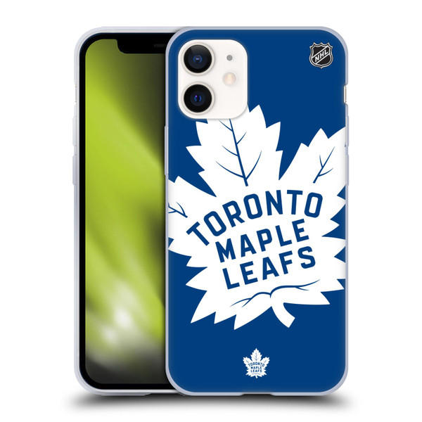 NHL Toronto Maple Leafs Oversized Soft Gel Case for Apple iPhone 12 Mini