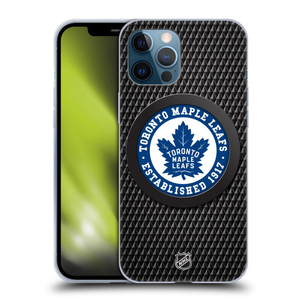 NHL Toronto Maple Leafs Puck Texture Soft Gel Case for Apple iPhone 12 Pro Max