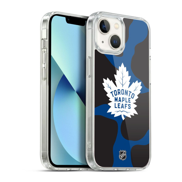 NHL Toronto Maple Leafs Cow Pattern Soft Gel Case for Apple iPhone 13