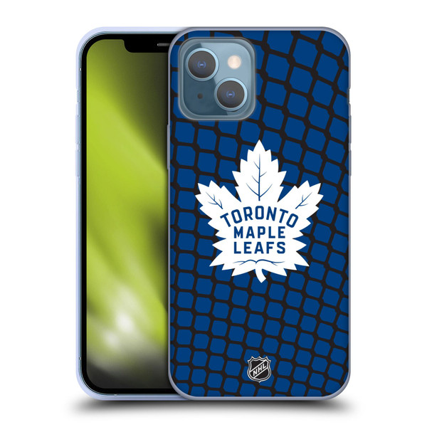 NHL Toronto Maple Leafs Net Pattern Soft Gel Case for Apple iPhone 13